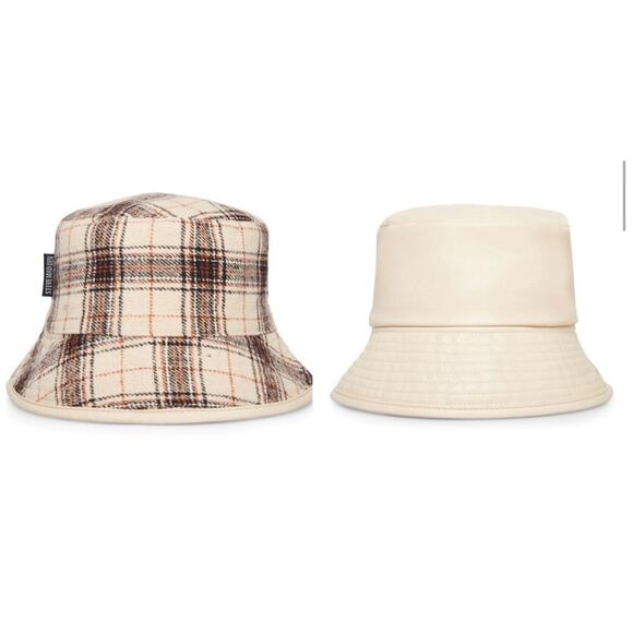 Steve madden reversible 90s Style bucket hat cream - Picture 7 of 8